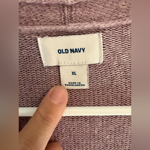 Old Navy Open Front Long Knit Cardigan Sweater Woman’s SZ XL Purple Lightweight - Picture 2 of 8